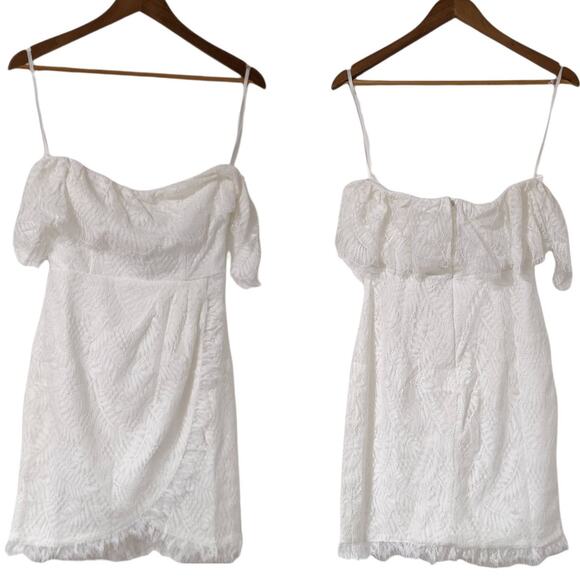 Lulus Olia White Lace Strapless Tulip Mini Dress - Picture 4 of 6